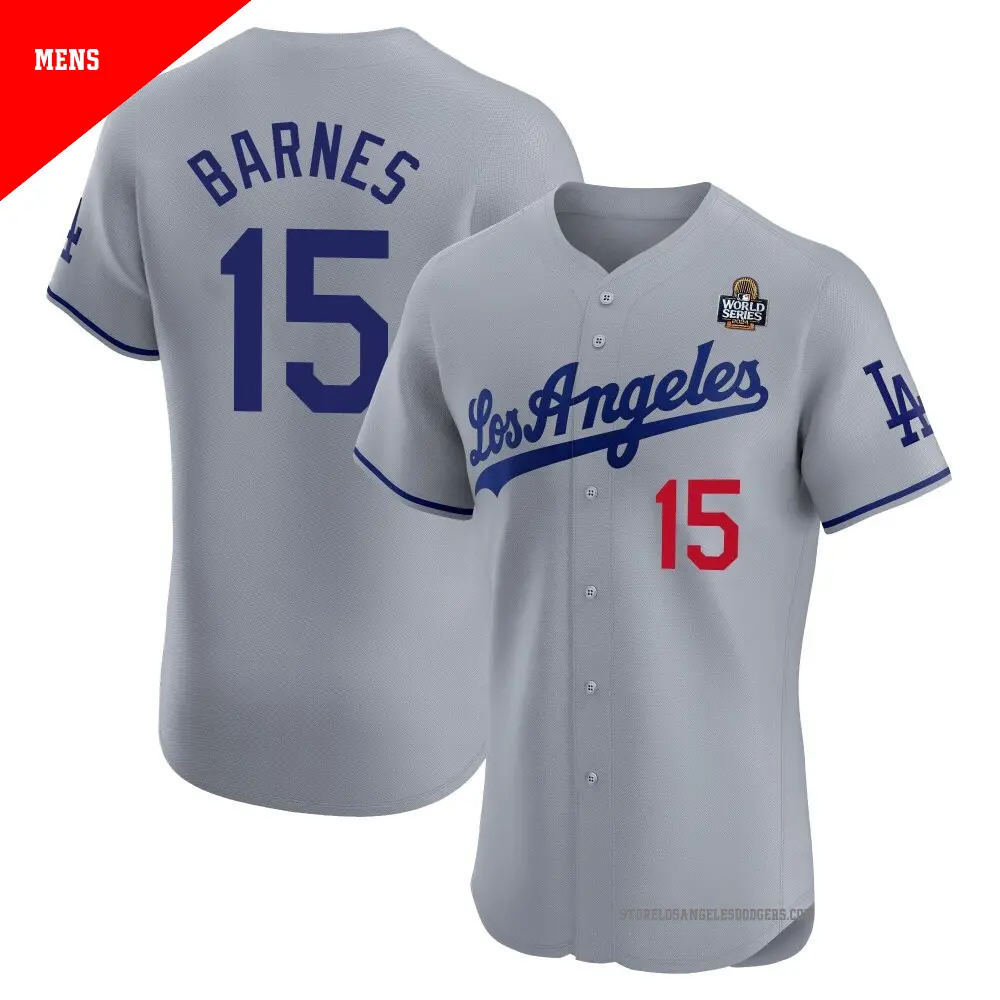 Men's #15 Austin Barnes Los Angeles Dodgers Cream Limited 2024 City Connect  Jersey