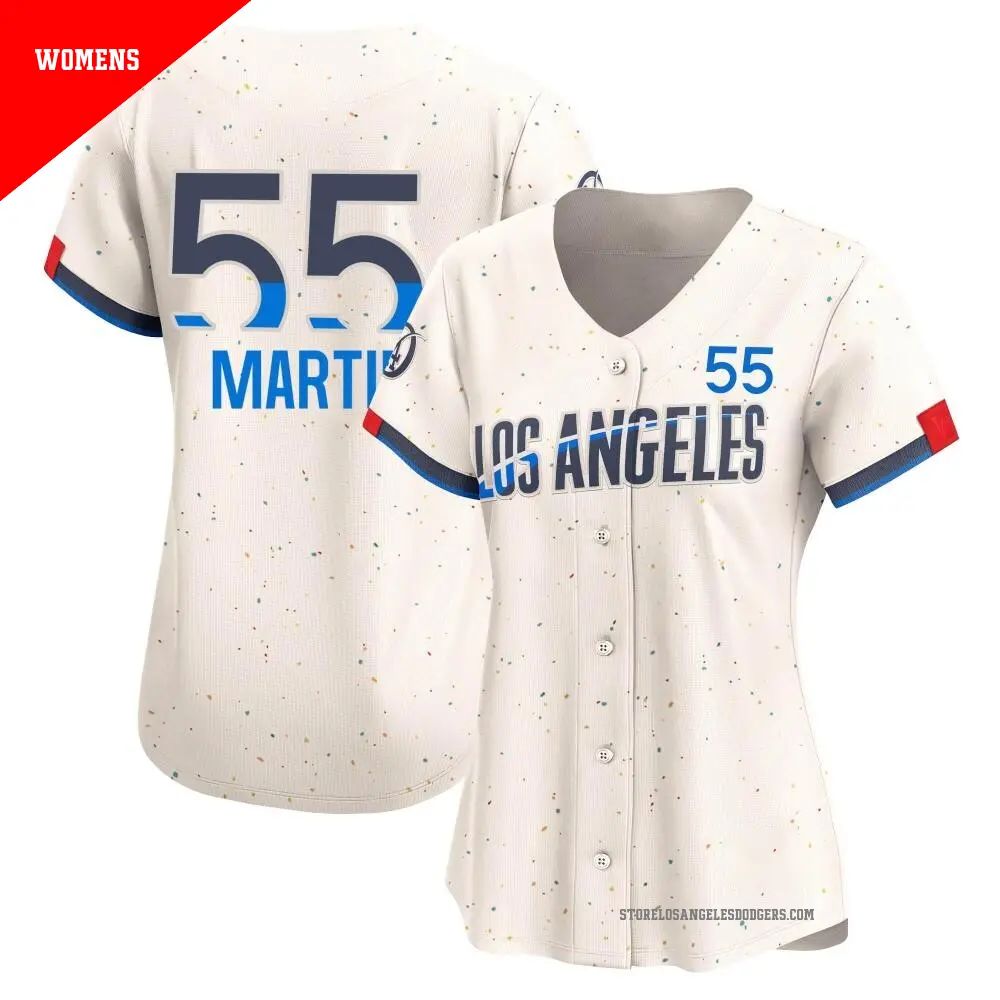 Women s 55 Russell Martin Los Angeles Dodgers Cream Limited 2024 City Connect Jersey